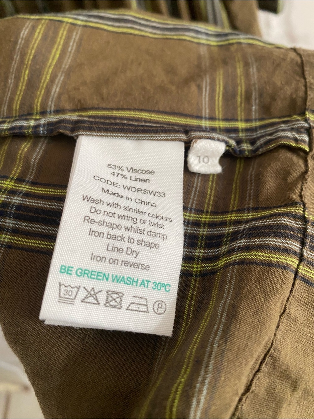 Lovely Toast UK plaid green dress sz M / UK10 - Picture 4 of 6